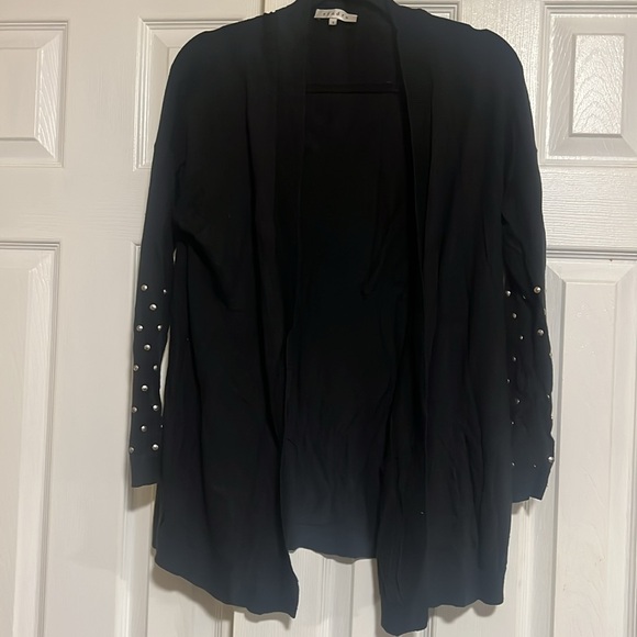 Sandro Open Front Embellished Cardigan Sweater - Picture 3 of 7